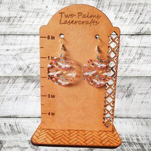 Owls Scarves and Gifts Acrylic Earrings - Circle
